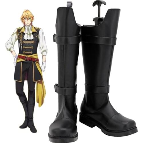 Uta no Prince-sama 4 Natsuki Shinomiya Cosplay Boots Black Leather Shoes Custom Made