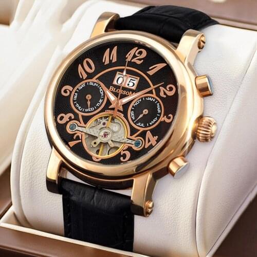 Retro Watch Men Automatic Mechanical Watches Miyota Movement 41mm Gold Stainless Steel Luminous Waterproof Wristwatches Vintage
