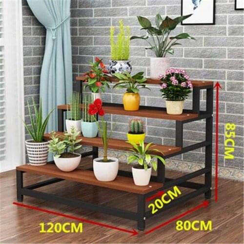 Macetas Plantenstandaard Saksi Standi Varanda Wood For Estante Para Plantas Outdoor Dekoration Balcony Shelf Flower Stand