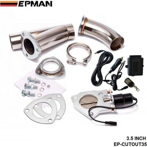 Electric Exhaust DUMPS Cutout Stainless Steel Cutouts 3.5 inch+Piping+Switch For BMW 520i f10 EP-CUTOUT35