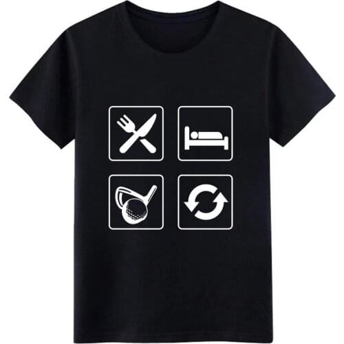 Eat sleep golf repeat golf player sports golf club t shirt men Design 100% cotton S-3xl Outfit Famous Summer Style shirt