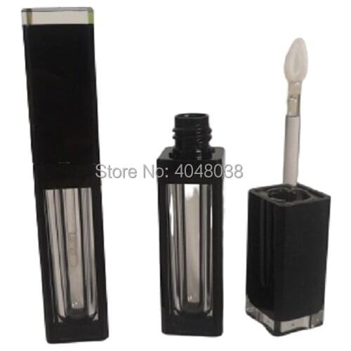 4ML Lipgloss Container Black Square Empty Cosmetic Container Makeup Lip Glaze Lip Gloss Tube Packaging 10pcs 30pcs 50pcs