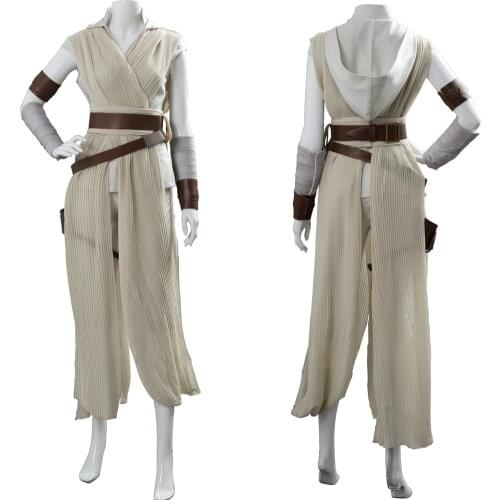 Star Cosplay Wars Rey Cosplay Costume Adult Outfit Dress Suit Uniform Halloween Carnival Costume