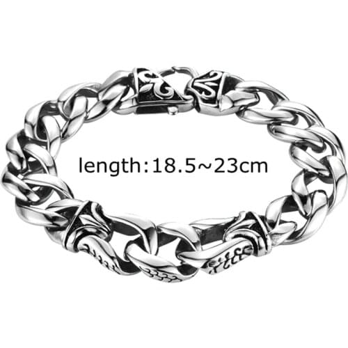 Cool fashion high quality 316L stainless steel viking men chain bracelet for motorcycle biker chian bracelet for boys mens gifts