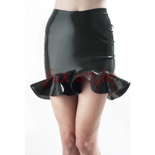 Latex black skirts