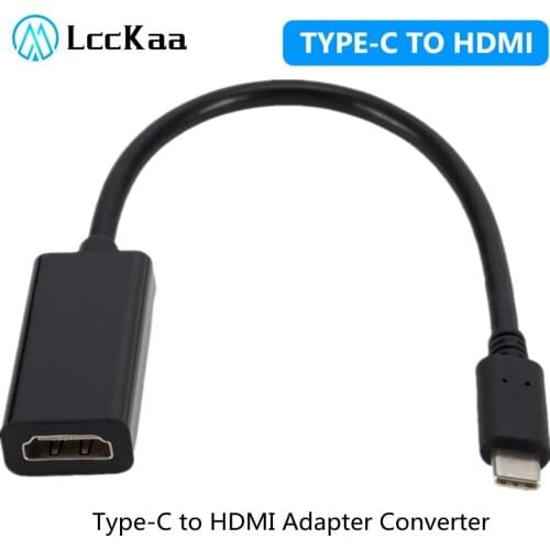 LccKaa USB 3.1 Type C Adapter USB USB C to HDMI-compatible Adapter Male to Female Converter for PC Computer TV Display Phone