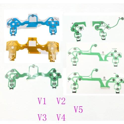 2pcs For Playstation 4 PS4 Controller Repair Parts PCB Circuit Ribbon V4 V5 V3 V2 V1 For PS 4 Button Ribbon Circuit Film