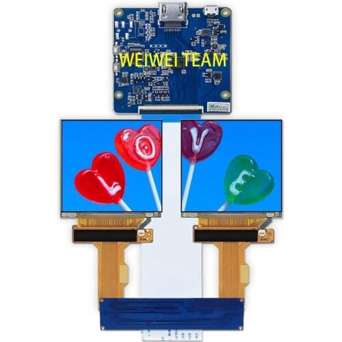 LS029B3SX02 2.9 Inch 2k 2880*1440 Dual Tft Lcds For VR AR MR HMD Display MIPI Controller Board TC358870 Square Panel