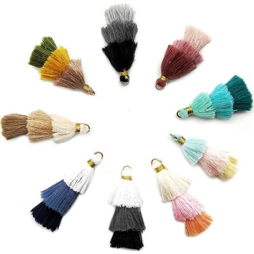 Fashion Colorful Polyester Tassel Pendants Tassel For Jewelry diy boho bracelet necklace making Supplies Findings 25mm, 10 PCs