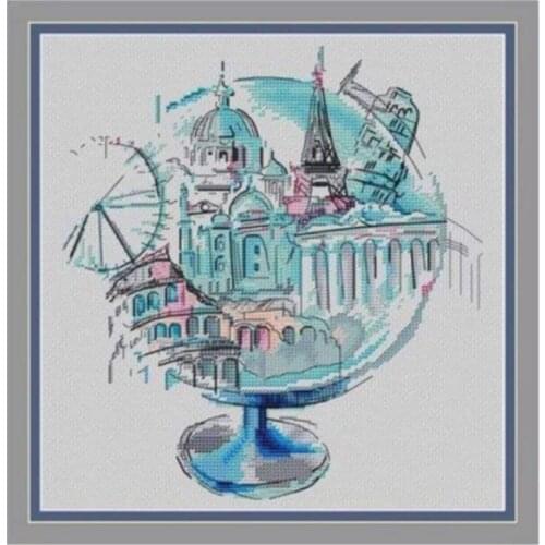 ZZ1055 Decoration Home Decor New Arrival Homfun Craft Christmas Cross Stich Set NO Hoop Counted DIY Cross Stitch Kit Painting