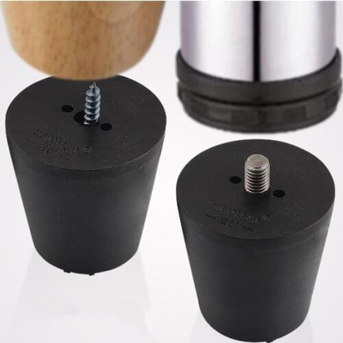 4Pcs Non-slip Furniture Leg Pad screw Soft Rubber 24mm Table Chair Feet Legs Bottom Glides Skid Floor Protector mat Hardware