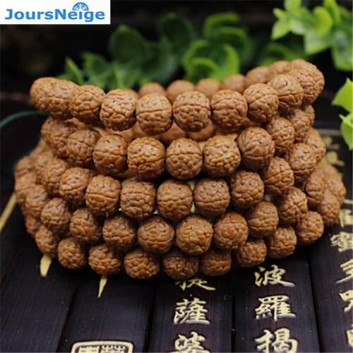 Wholesale Fine Five Petals King Kong Natural Bodhi Bracelets Dragonscale Pattern 108 Buddha Beads DIY Hand String Accessories
