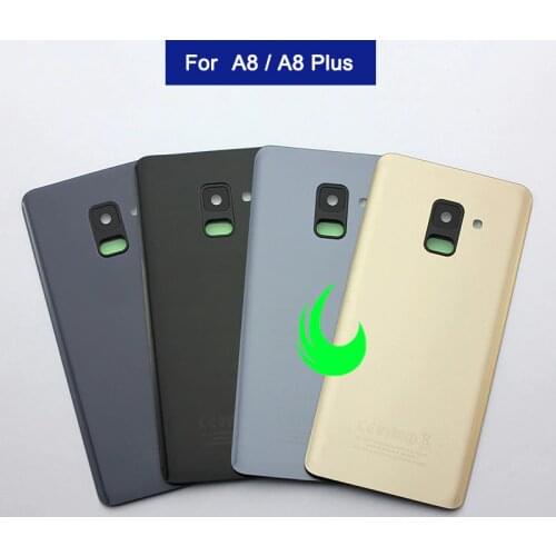 New Back Battery Cover Door For Samsung Galaxy A8 / A8 Plus 2018 A530 A730 Rear Glass Housing Case For Samsung A8+ with Lens