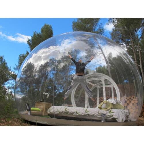 Free Shipping 3/4/5meters Transparent Inflatable Bubble Party Tent /Inflatable Clear Bubble Outdoor Camping Tents With Blower