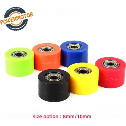 Drive Chain 8mm 10mm Pulley Roller Slider Tensioner Wheel Guide For Pit Dirt Street Bike Motorcycle CRF YZF EXC RMZ KLX