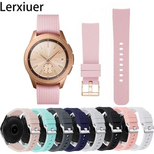 Silicone watchband for Samsung Galaxy Watch 46mm 42mm Active 2 44mm Bracelet 20mm 22mm Smartwatch HUAWEI watch gt2/2e/pro strap