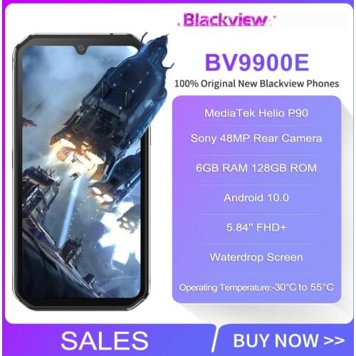 Blackview BV9900E IP68 Waterproof Smartphone 6GB 128GB Helio P90 Rugged phone 4380mAh 48MP Camera NFC Android 10 Mobile Phone