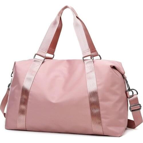 Women Weekend Gym Bag Female Fashion Large Travel Bag Women Cabin Tote Bag Handbag Nylon Waterproof Shoulder Bag