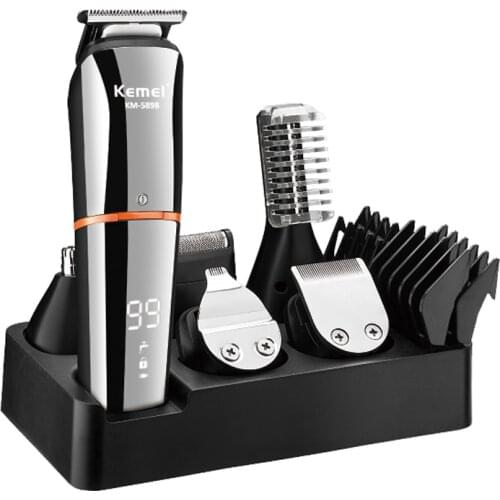 Original digital display kemei all in one hair trimmer for men nose eyebrow beard trimmer body groomer electric hair clipper set