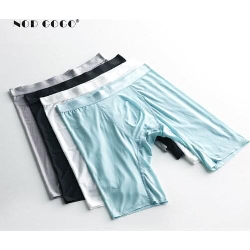 New Hot U convex Mens No trace underwears Male sexy breathable anti abrasion legs five points pants Men fast dry Trunks &Boxers