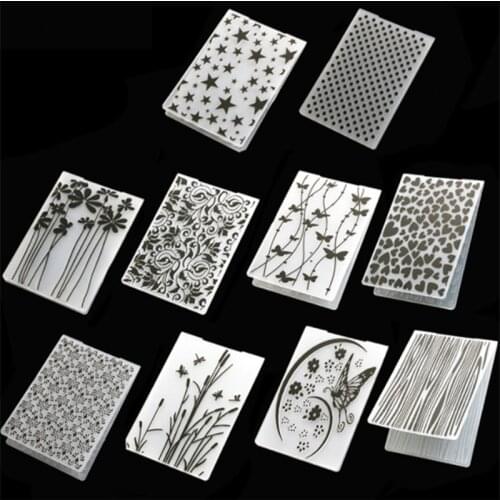 YINISE Plastic Embossing Folders For Scrapbook Stencils DIY Photo Paper Album Cards Making Scrapbooking Template CRAFT SUPPLIES