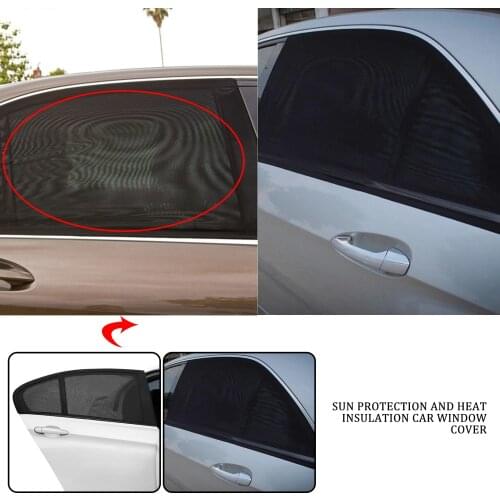 1 Pair Car Polyester Rear Side Window Mesh Sun Visor 54cmx92cm Shade Curtains Cover Shield UV Protect Car Interior Accessories
