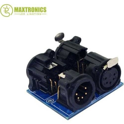 1 pcs XLR5-XLR3 DMX512 Relays connector