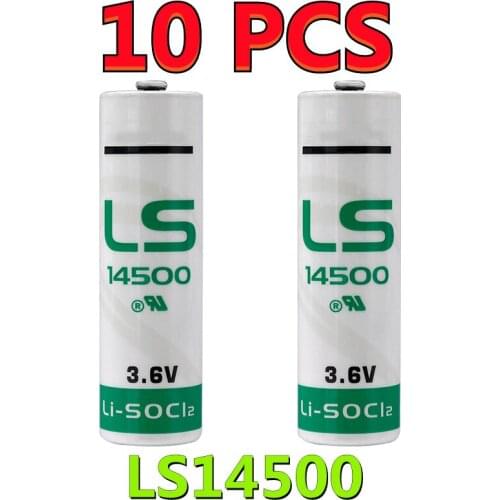 10PCS New Original For SAFT LS14500 AA 3.6V 2600mAh Thionyl Chloride Industrial Lithium Battery PLC Batteries