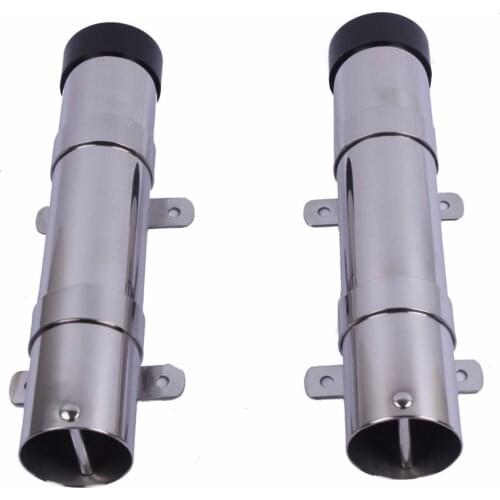Marine Boat Yacht Accessories 2PCS Rod Holder Flush Mount Fishing Marine Boat Stainless Steel Rod Tube