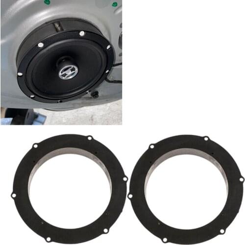 2PCS 6.5 Inch Car Front Door Horn Gasket Speaker Hollow Washer Speaker Adapter Bracket For Skoda Golf Passat Scirocco
