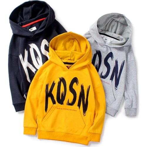 2021 spring autumn new Childrens Hoodies long-sleeved sweater Knit hooded loose Boys Casual Kids Boys Sweatshirt 4 6 7 10 12 Y