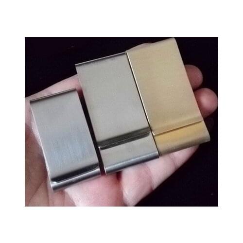 5psc/lot Stainless Steel Wallet Banknote Clip Men Women Creative Metal Three Fold Money Clips Two Colors Two Sizes Optional