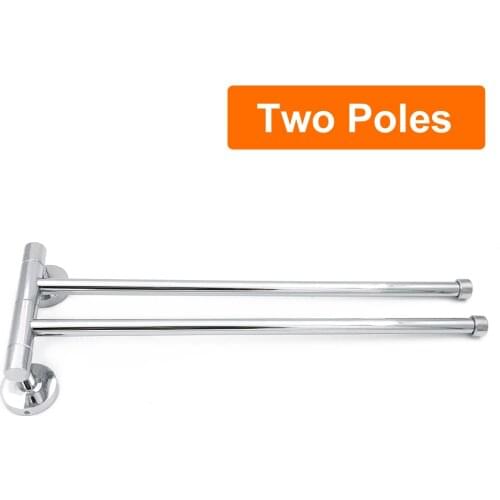 Free shipping rotating practical durable Stainless Steel double towel bar towel Holder double towel rack for Bathroom Kitchen