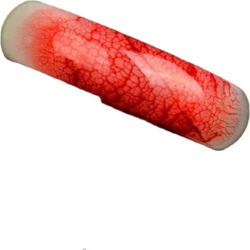 China Hand Engraving Natural Red White Jade Bracelet 63mm Diameter Woman Bangle