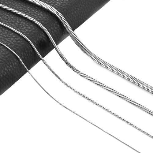 Fashion Women and Men Snake Chain Stainless Steel Necklace For High Quality Silver Color Jewelry Chain Gifts