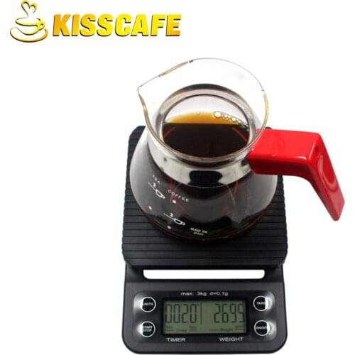 3kg / 0.1g profession LCD Digital Drip Coffee Scale with Timer Electronic Weighing Bar Kitchen Food Balance weight Scale
