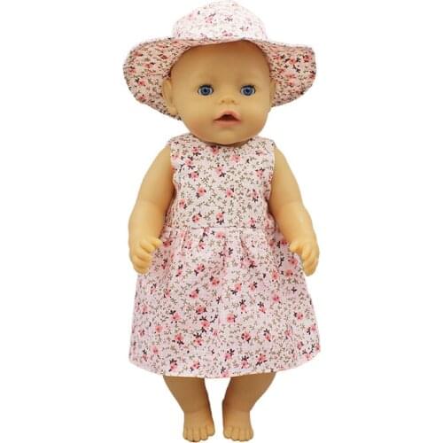 Flower Dress Doll Clothes Fit 17 inch 43cm Doll Clothes Born Baby Suit For Baby Birthday Festival Gift