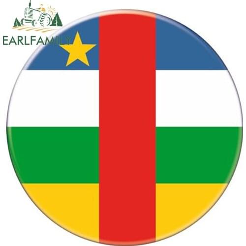 EARLFAMILY 13cm x 13cm Auto Moto Bike Suitcase Laptop National Flag Round Decal Reflective Car Sticker Waterproof 3D Car Styling