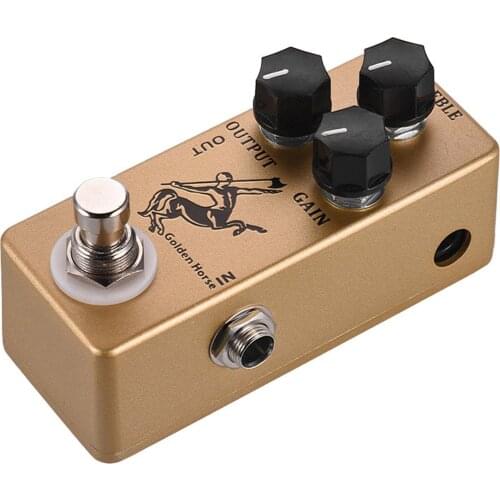 Muslady Guitar Pedal Golden/ Silver Horse Guitar Overdrive Effect Pedal Full Metal Shell True Bypass For Guitar Accessories