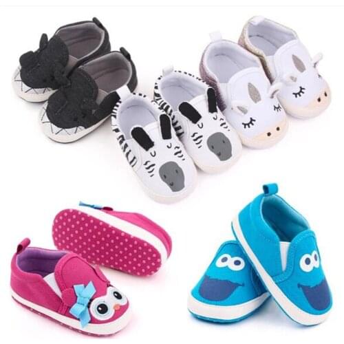 Spring Autumn Baby Shoes Lovely Cartoon Infants Cotton First Walkers Soft Sole Newborn Footwear New Boys Girls Casual Shoes