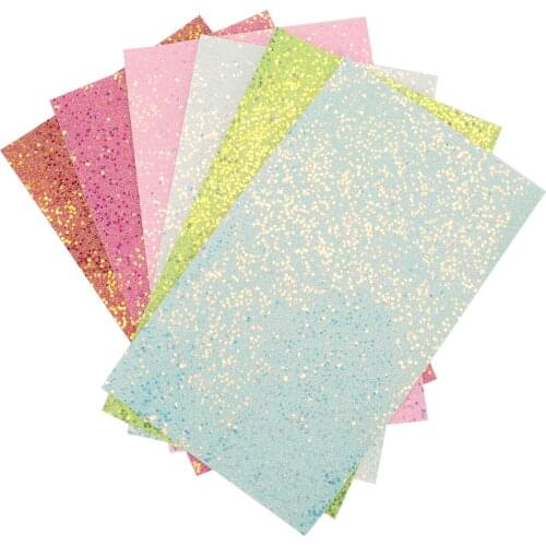 HSDCraft 20*34cm A4 colorful Chunky Synthetic vinyl Leather for diy