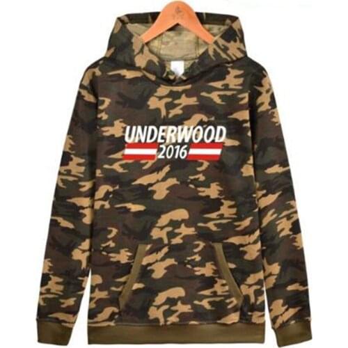 House Of Cards Hoodies Men Women Fashion Hoodies Streetwear Sweatshirt Field Camouflage Hoodies Personality Fall/Winter Hoodies