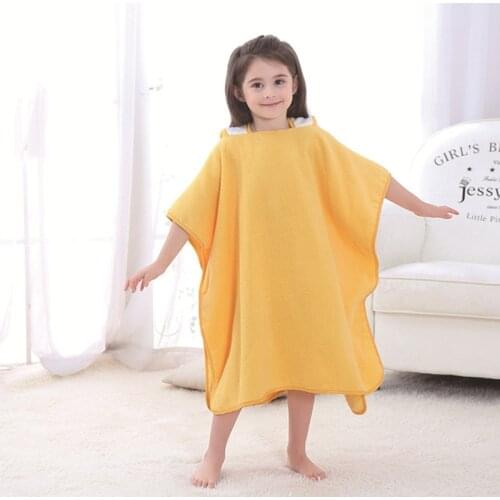 Summer Childrens Cotton Hooded Bath Towel Baby Flannel Bathrobe Animal Shape Little Girl Cloak Cartoon Suit