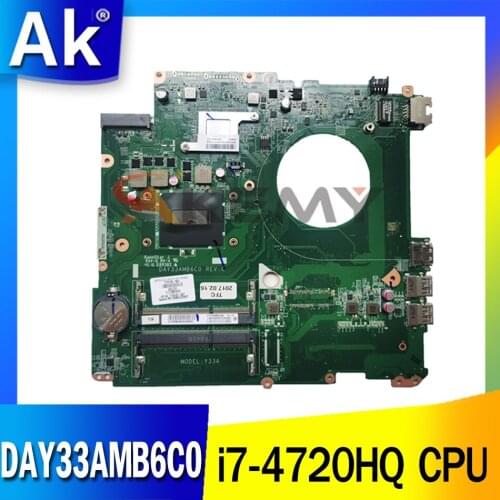 For HP Envy 17-K Series Laptop Motherboard With i7-4720HQ 2.60GHz CPU 793272-501 793272-001 DAY33AMB6C0 MB 100% Tested Fast Ship