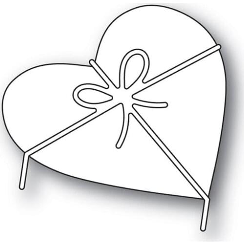 Heart and Bow Metal Cutting Dies New Diy Emboss Stencil Scrapbooking Dies For Card Making 2021