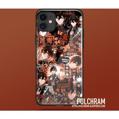 Genshin Impact Zhongli Glass Soft Silicone Phone Case Cover Shell for IPhone SE 6s 7 8 Plus X XR XS 11 12 Mini Pro Max