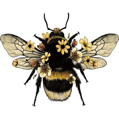 5D Diy Diamond Painting Kit Fluffy Bumblebee Wings Floral Sketch Graphics Full Square Embroidery Moasic Wall Art Home Decoration