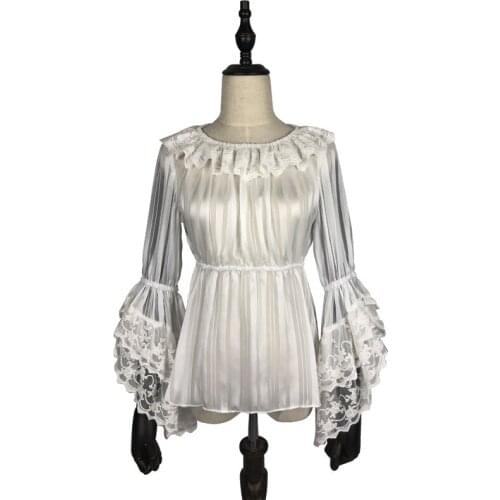 New Lolita Cosplay Costume Rose Girl Chiffon Inside Shirt Custom Made for Girl Women Fancy Party Game Clothing