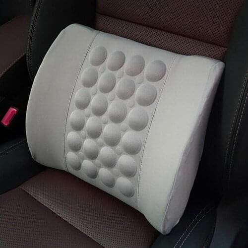 Adjustable Electric Massage Car Seat Soft Sponge Waist Support Pillow Cushion Car Accessories Interior