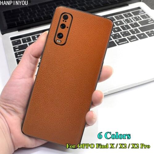 For OPPO Find X / X2 Pro New Luxury Ultra Thin Rear Back Cover Matte Decals Imitation Leather Sticker Protective Film Guard